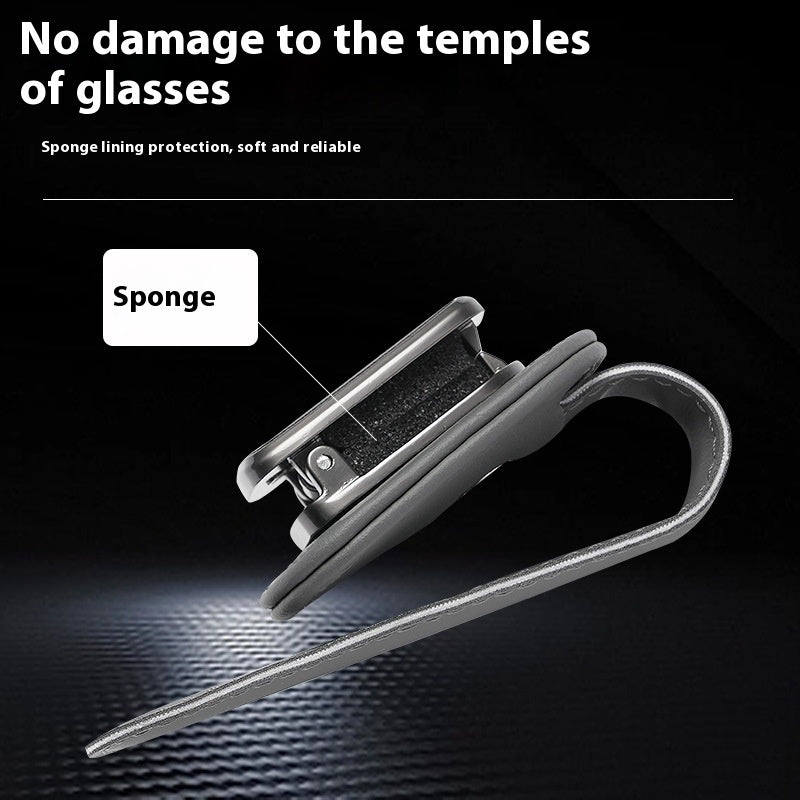 Leather Car Glasses Holder