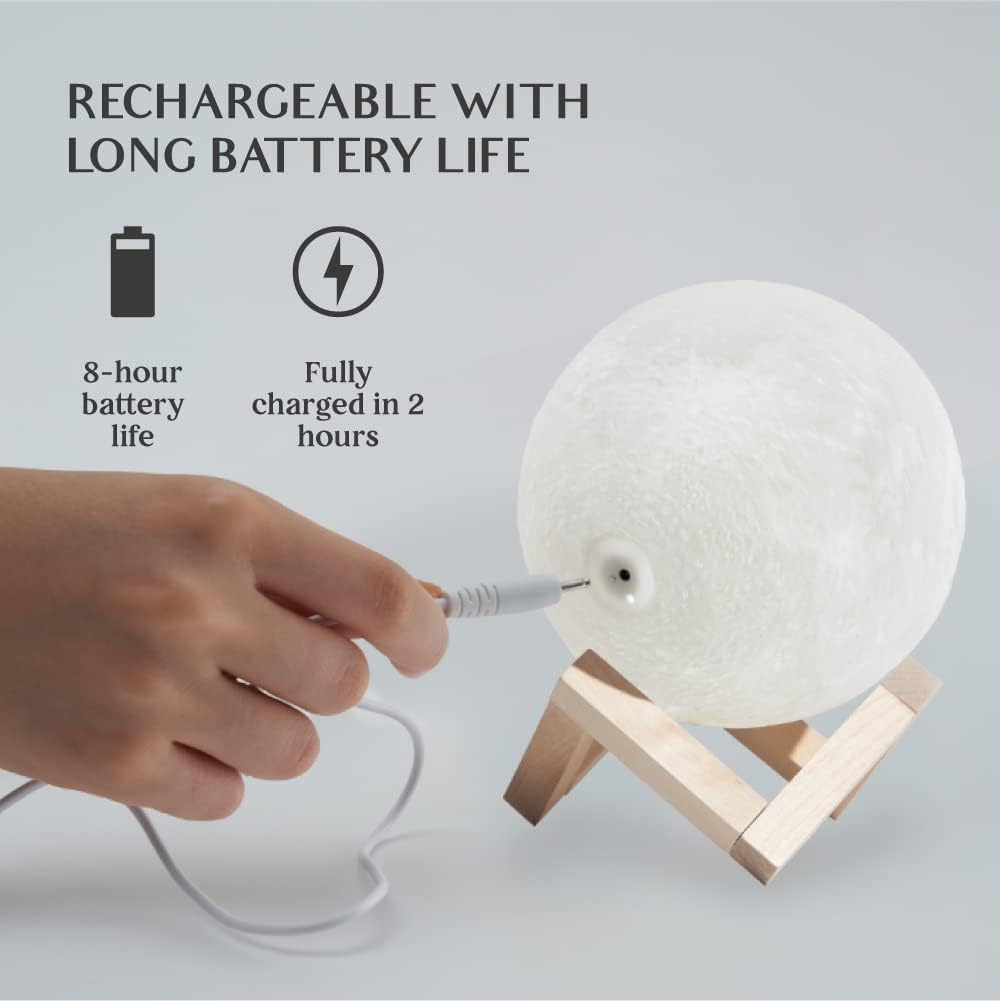 16-Color LED Moon Lamp with Remote