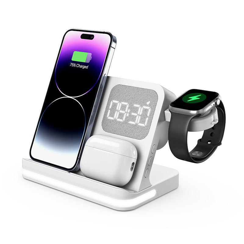 4-in-1 Wireless Charging Alarm Clock