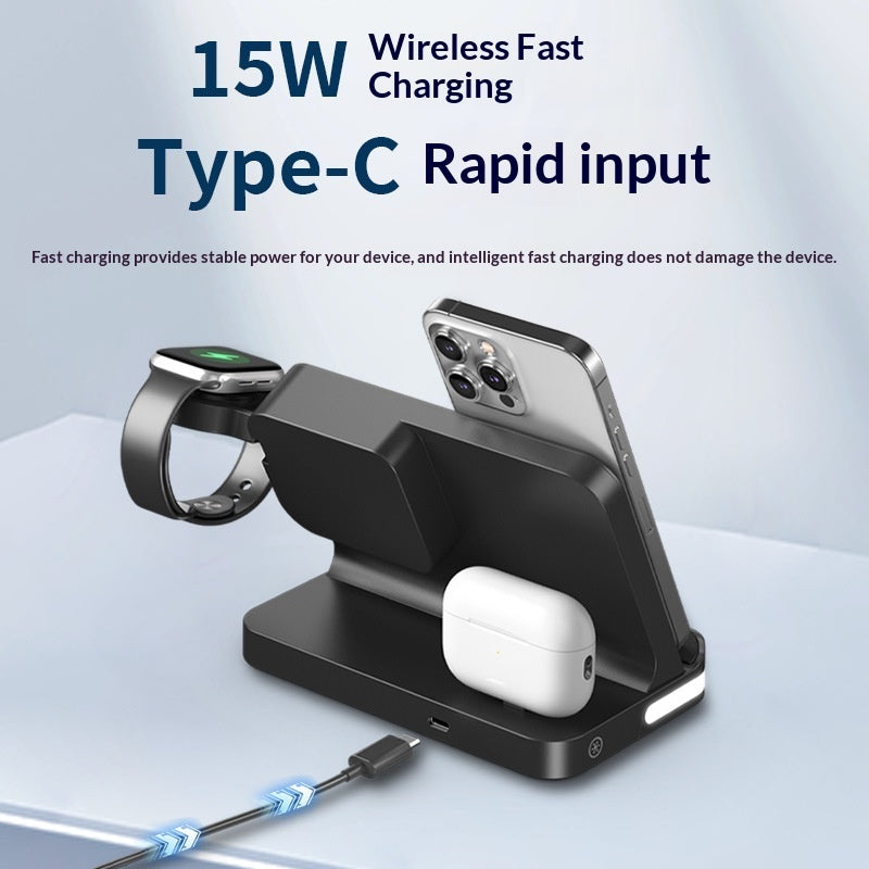 4-in-1 Wireless Charging Alarm Clock