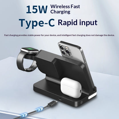 4-in-1 Wireless Charging Alarm Clock