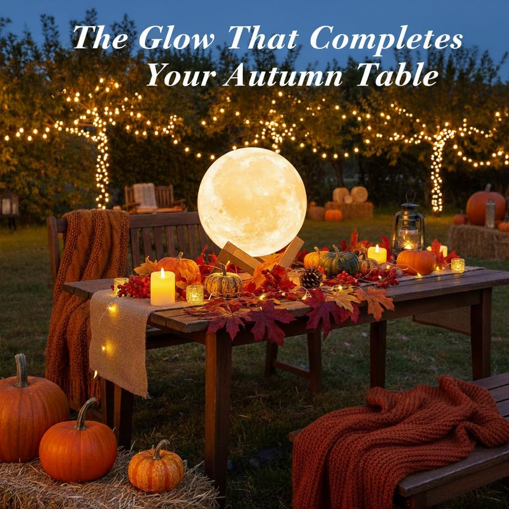 16-Color LED Moon Lamp with Remote