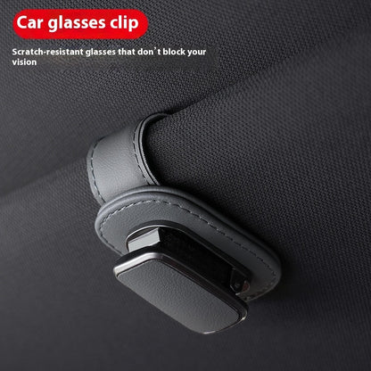 Leather Car Glasses Holder