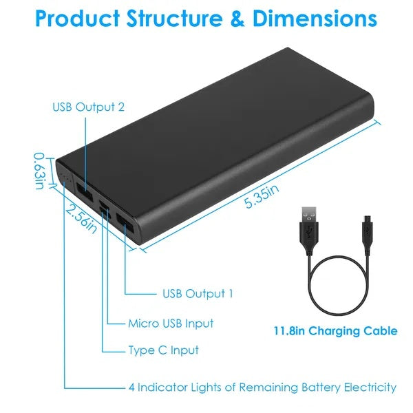 20000mAh Portable Power Bank