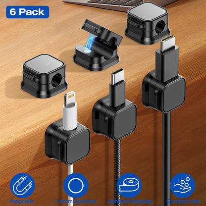 Magnetic Cable Clips (6-Pack)