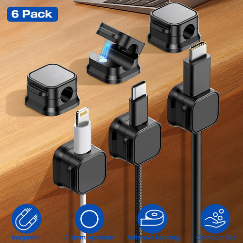 Magnetic Cable Clips (6-Pack)